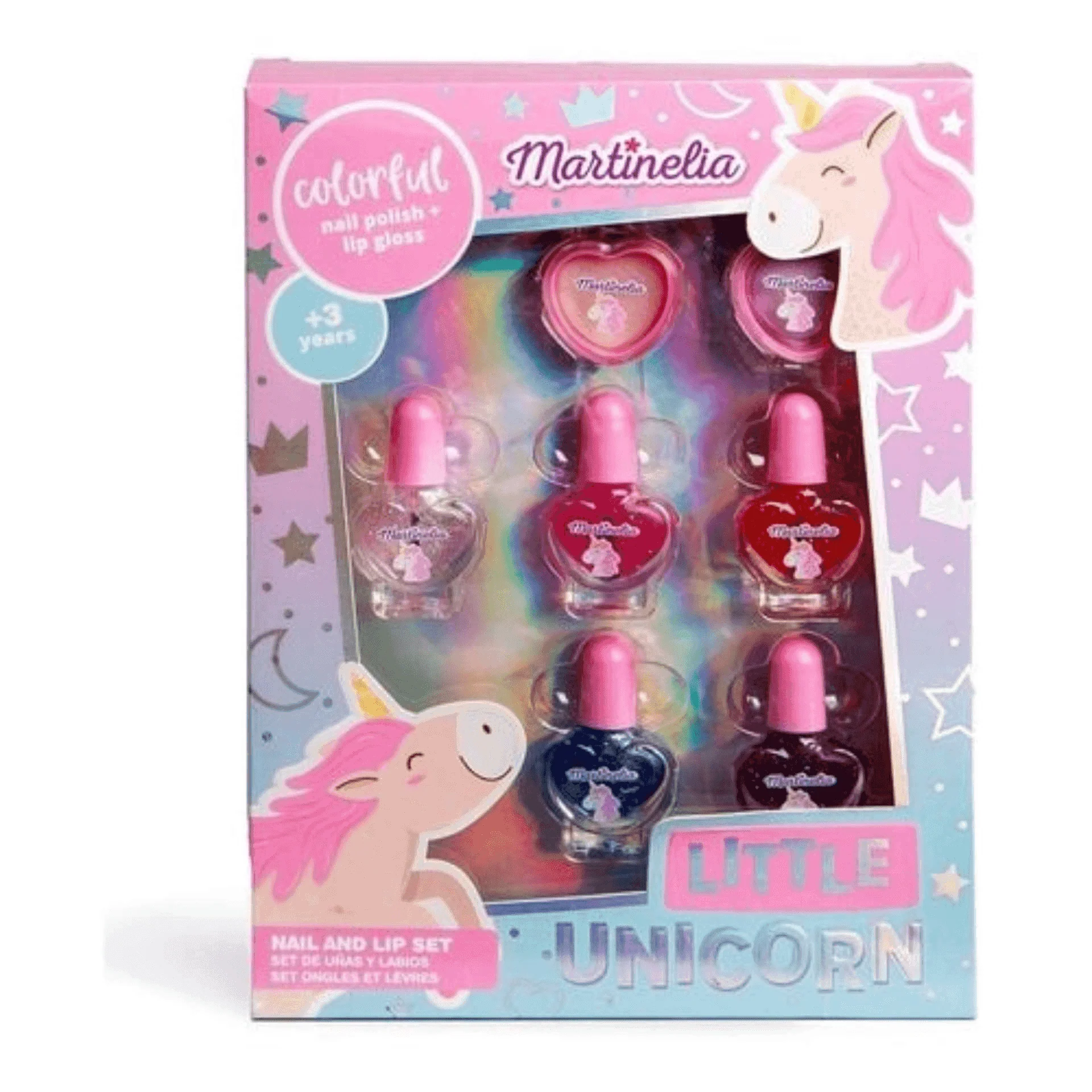 Martinelia Little Unicorn Set de Uñas y Labios – Esmaltes y gloss para peques creativos