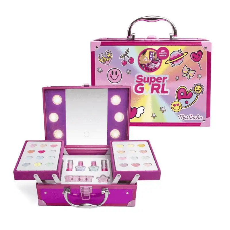Martinelia Supergirl Shimmer & Shine – Maletín de belleza infantil con luces