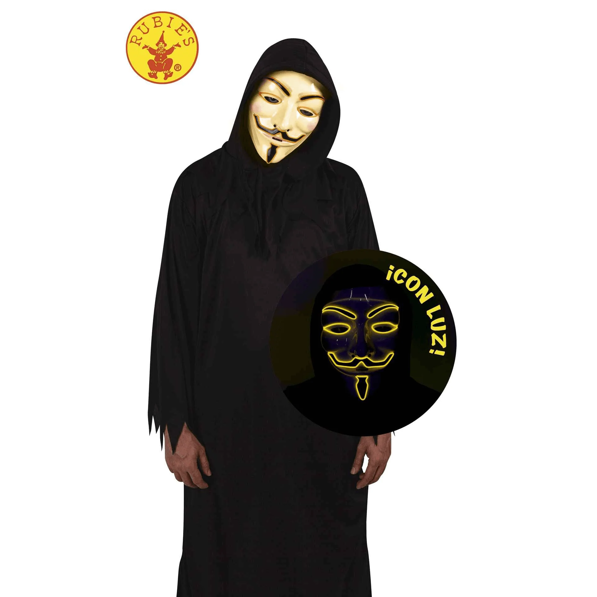 Máscara Anonymous con Luz