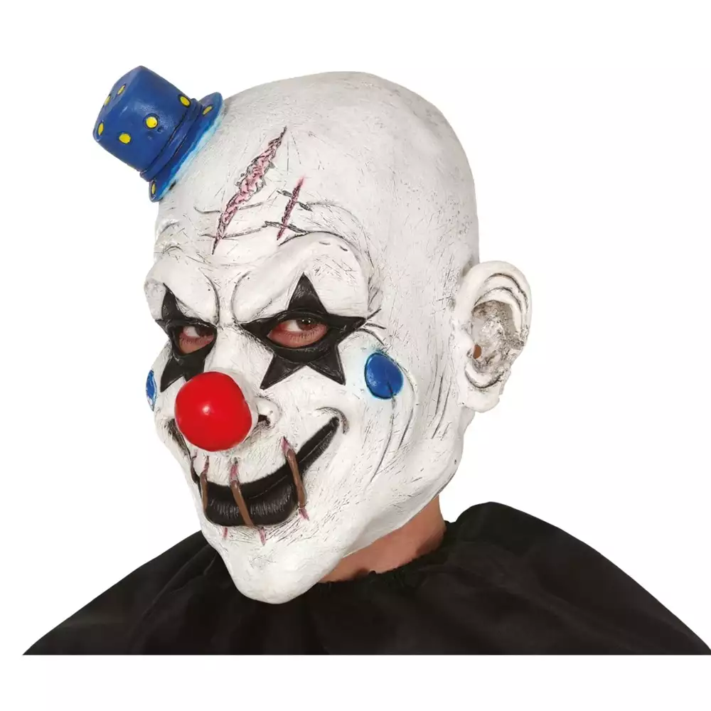 Máscara De Halloween Payaso Con Sombrero Adulto Unisex