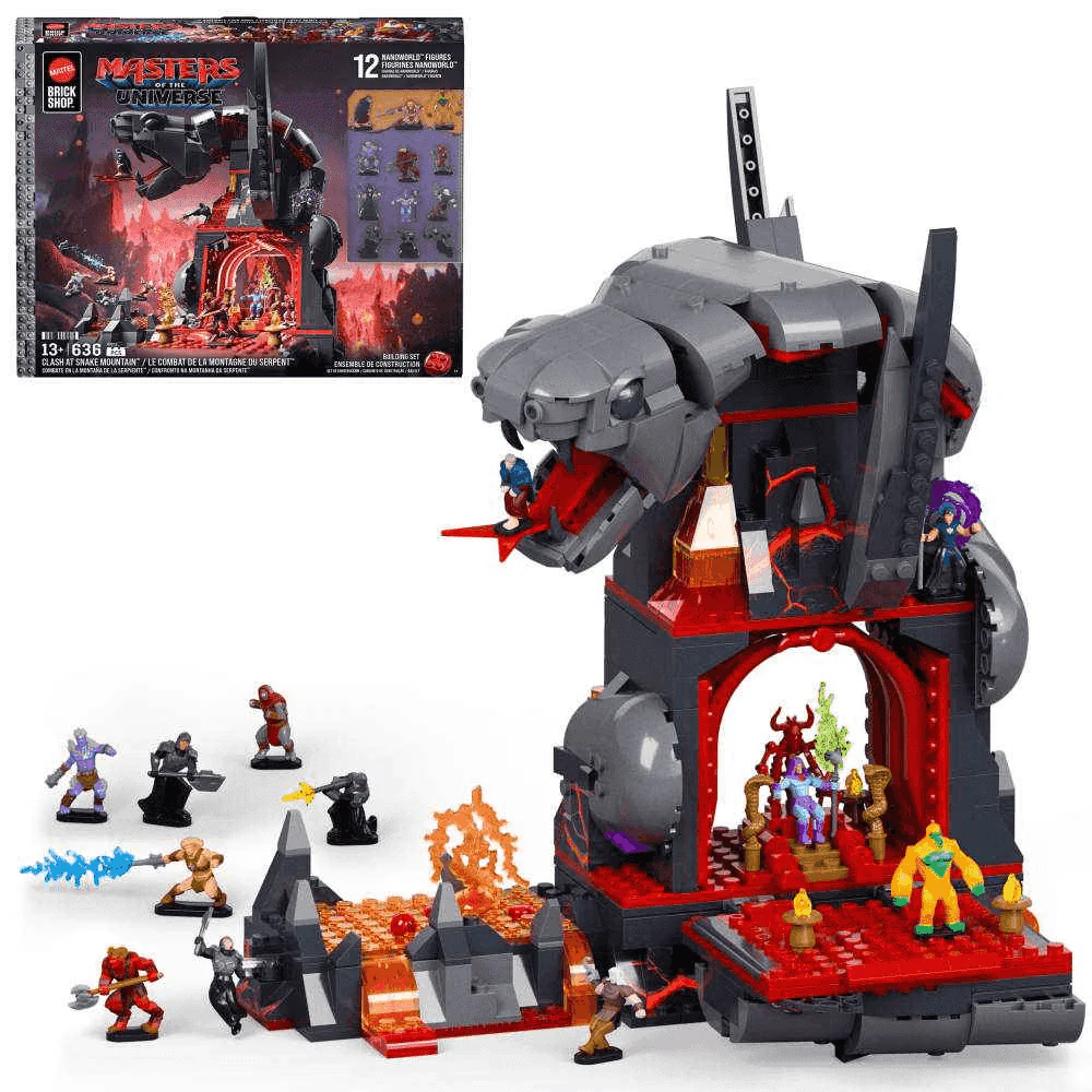 Masters of the Universe Construcción Castillo Montaña Serpiente 636 piezas 13 años
