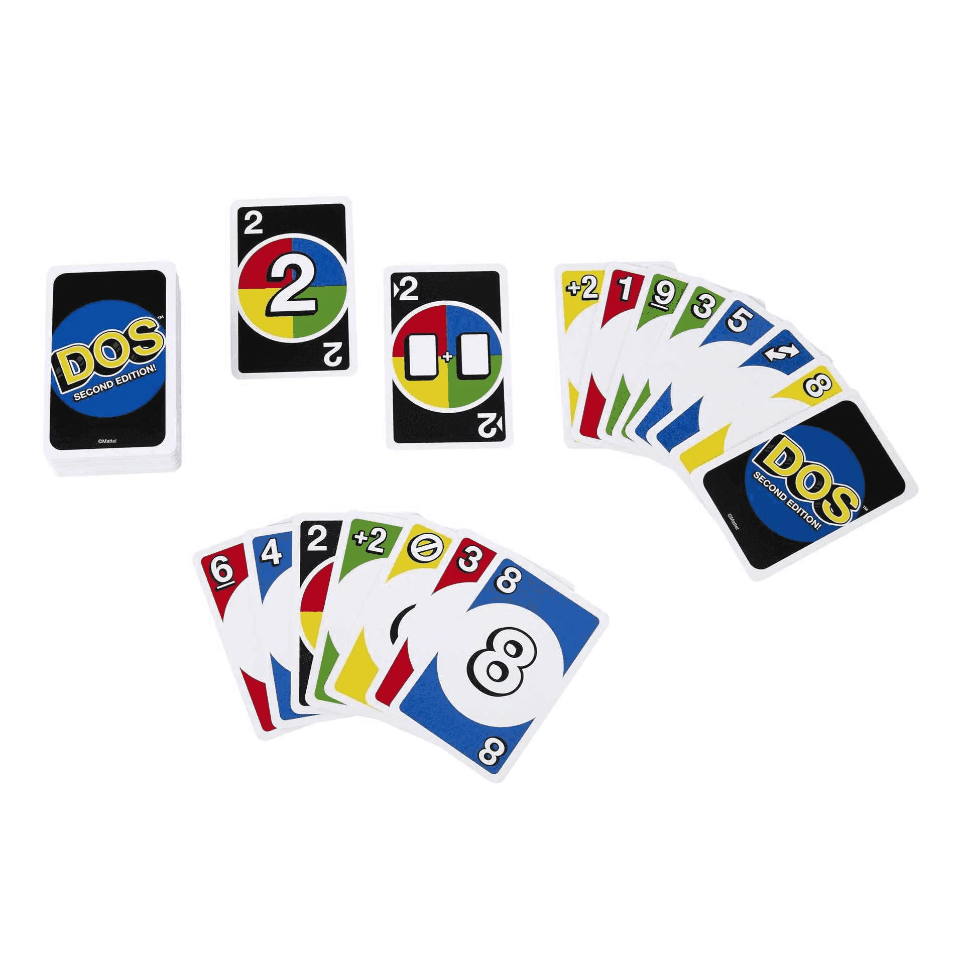 Mattel Games Juego de cartas DOS Segunda Edición Juego de mesa familiar de UNO 7 años (Mattel HNN01) - Image 3