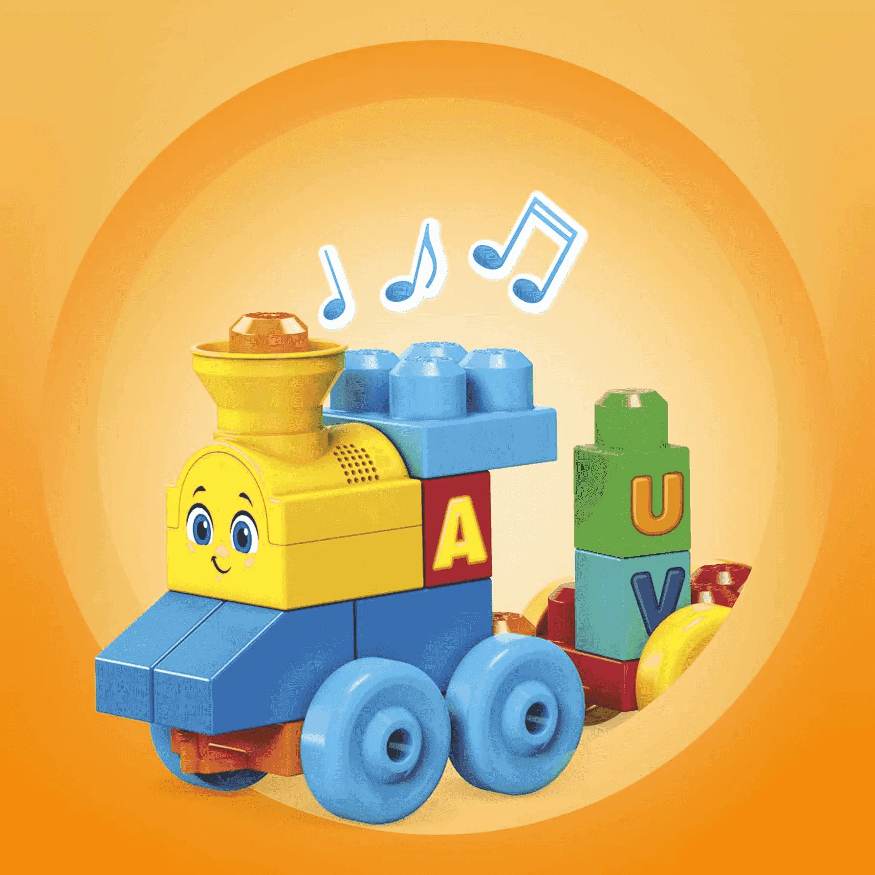 Mega Bloks Tren Musical ABC Juguete de Bloques de Construcción - Image 4