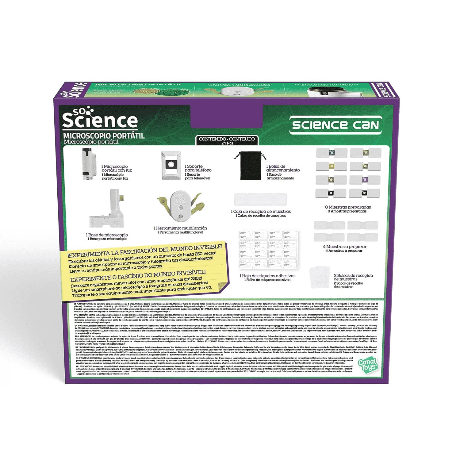 Microscopio Portátil Infantil So Science Canal Toys – Zoom 250x con Accesorios - Image 3