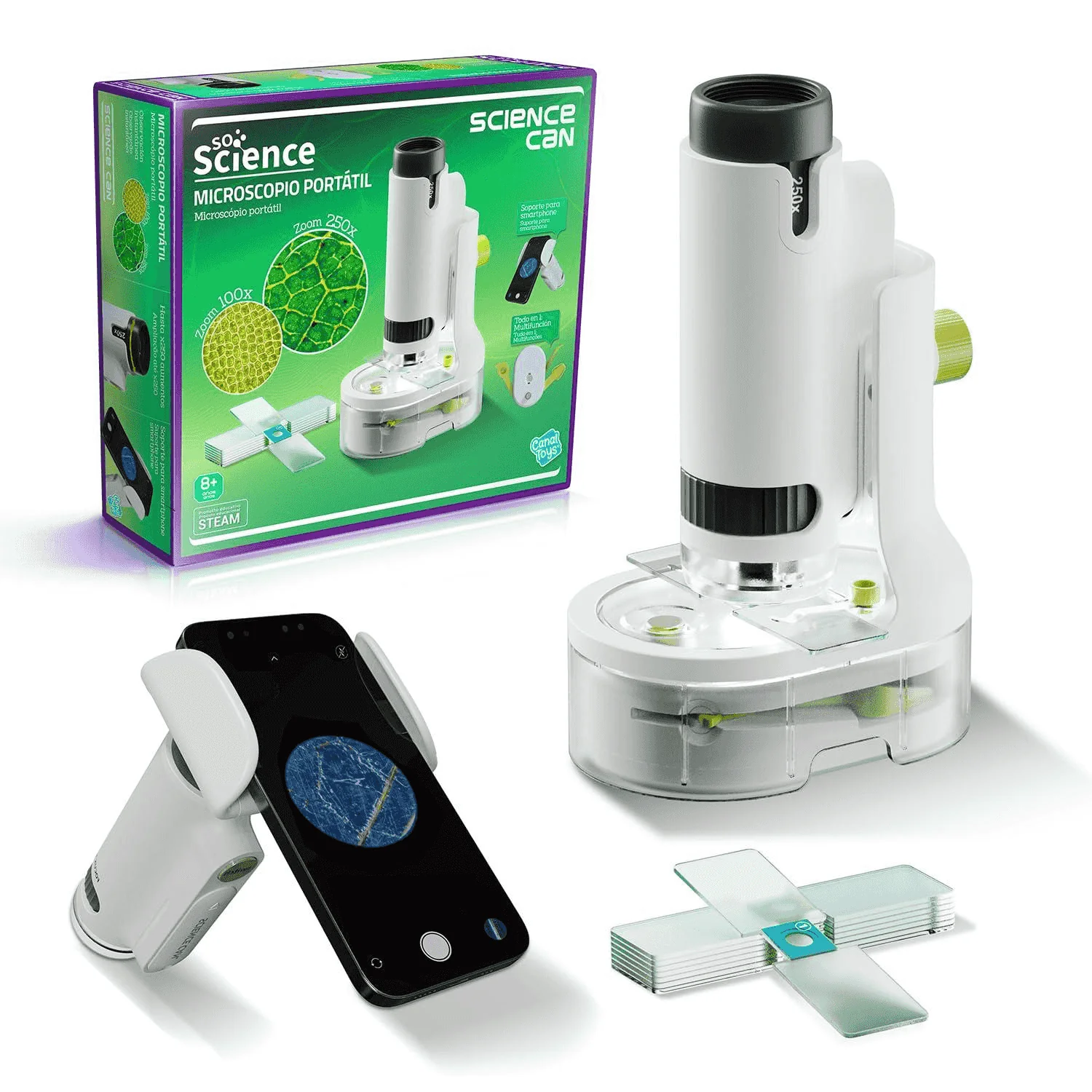 Microscopio Portátil Infantil So Science Canal Toys – Zoom 250x con Accesorios - Image 4