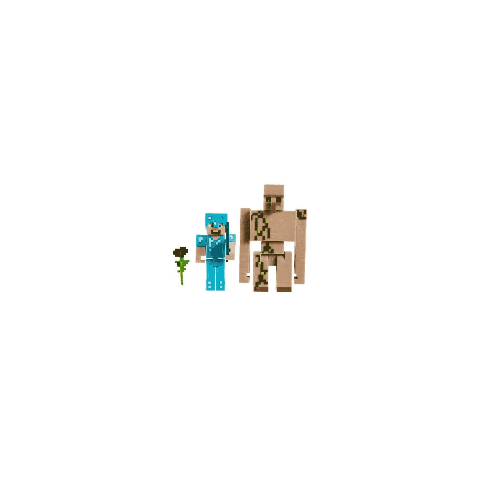 Minecraft Pack de 2 Figuras Steve y Iron Golem