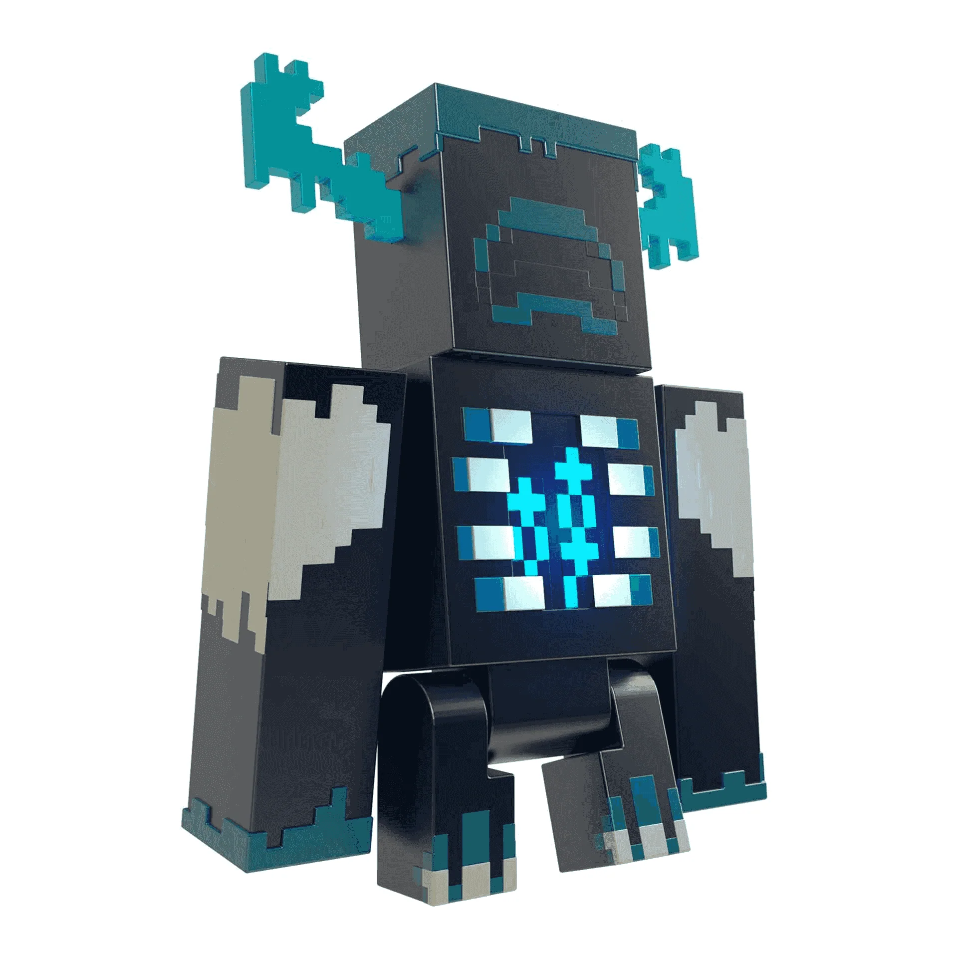 Minecraft Warden Figura de acción deluxe grande con luces y sonidos juguete 3 años (Mattel HHK89)