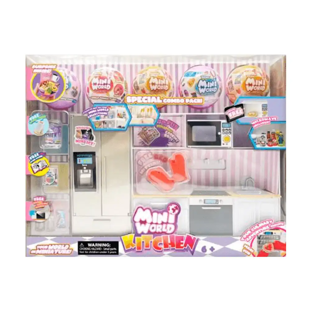 Mini World Playset Cocina con 5 bolas – Juego de imitación para niños