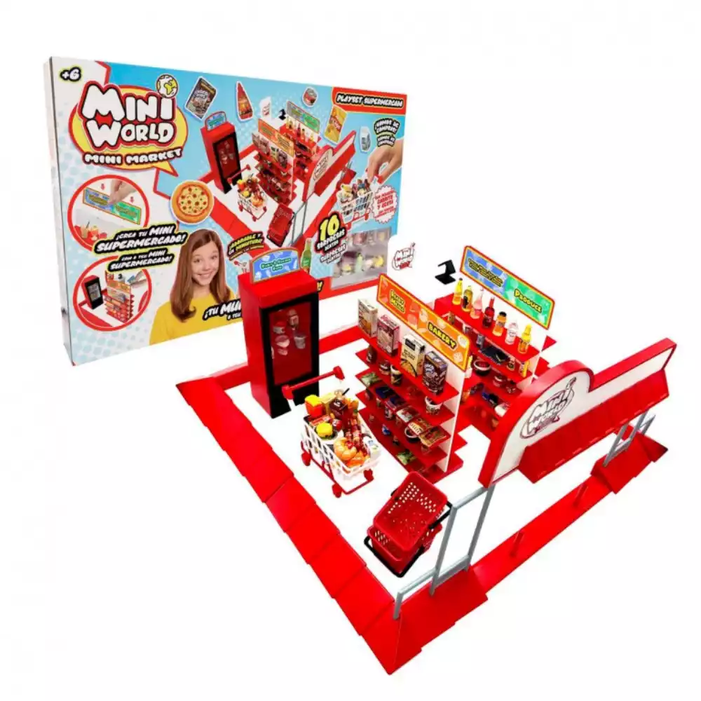 Mini World Playset Supermercado Mini Coleccionables