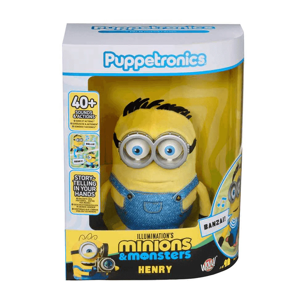 Minions Henry Palm Puppetronic Muñeco Interactivo con Sonido y Movimiento 18 cm (6A+) - Image 3