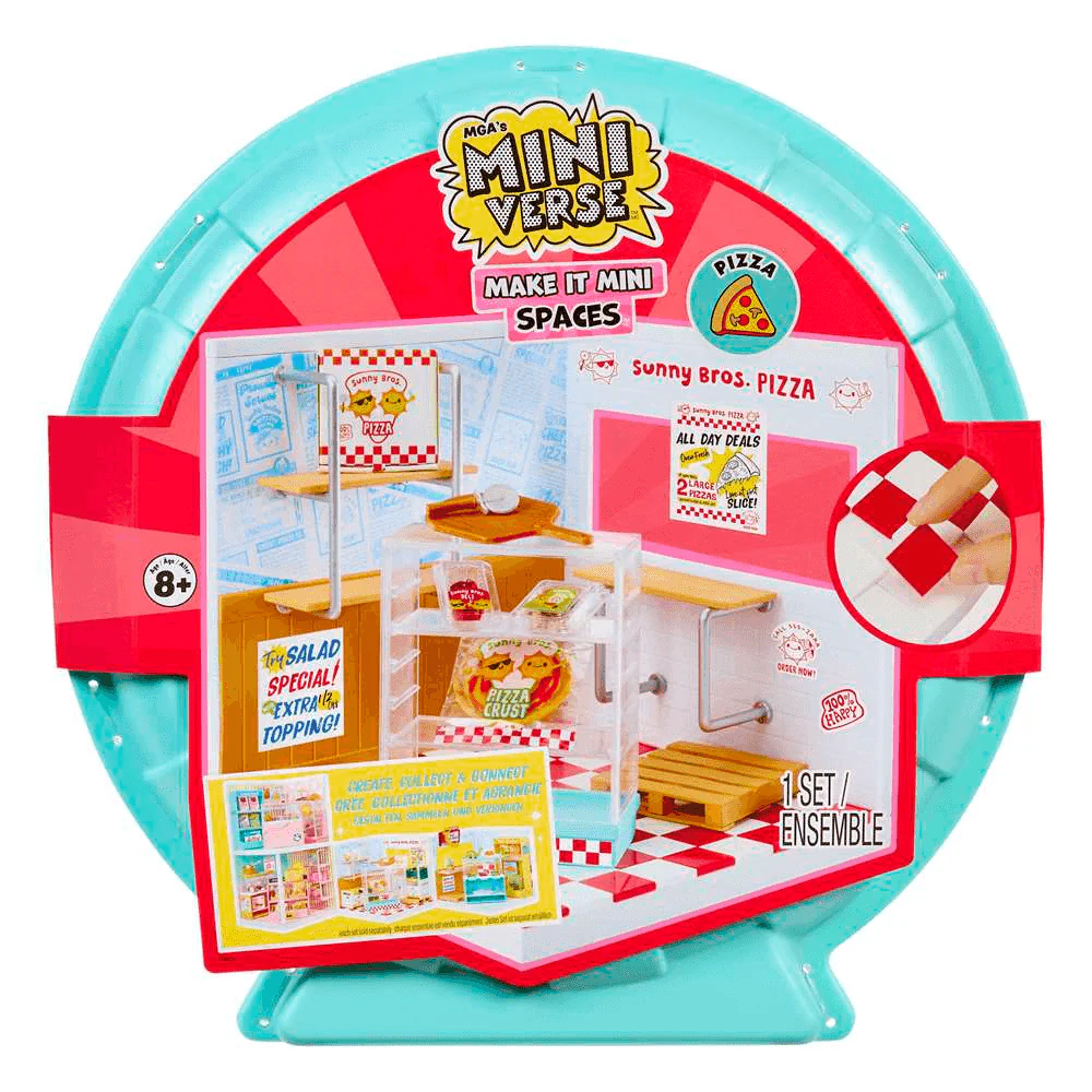 Miniverse Make It Mini Spaces Pizzería Escenario para Exponer Minis MGA