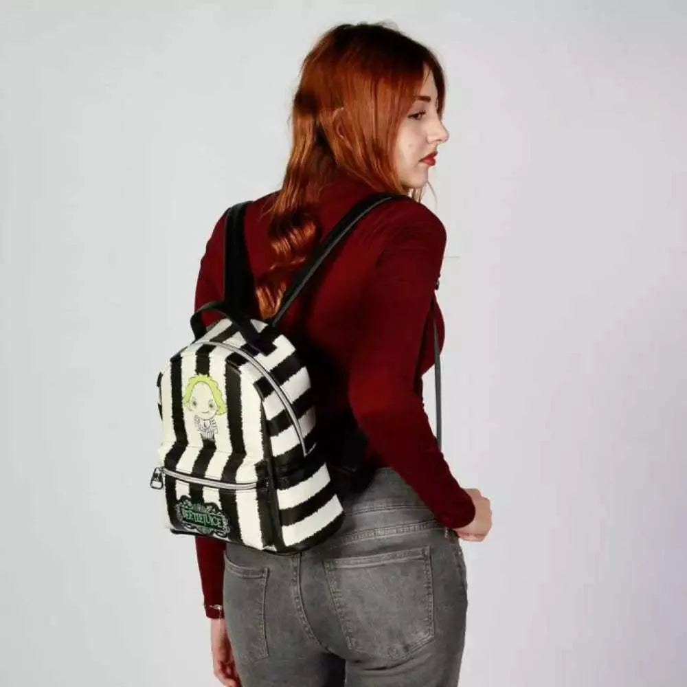 Mochila Beetlejuice Rayas Blanco y Negro Heady Stripes - Image 4