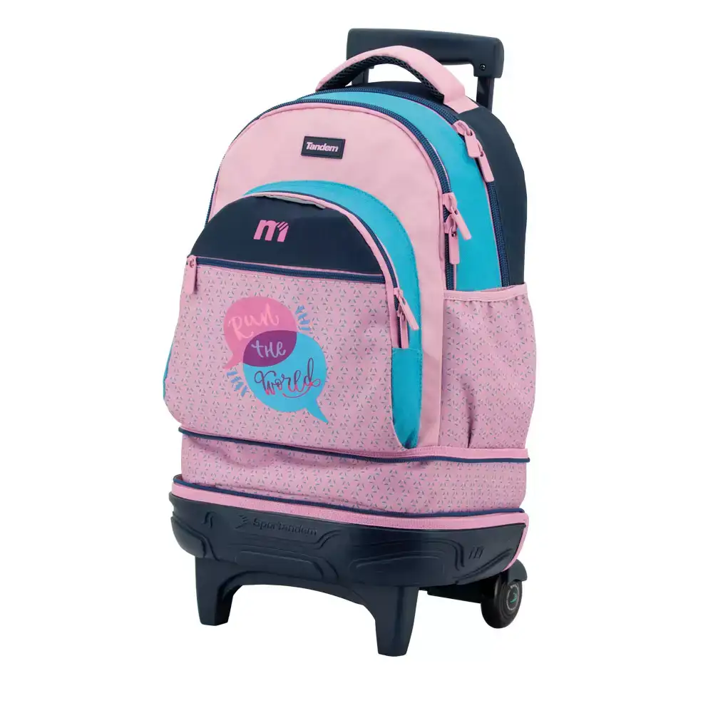 Mochila Escolar Beauty con Carro Fijo Compact Desmontable 2 en 1