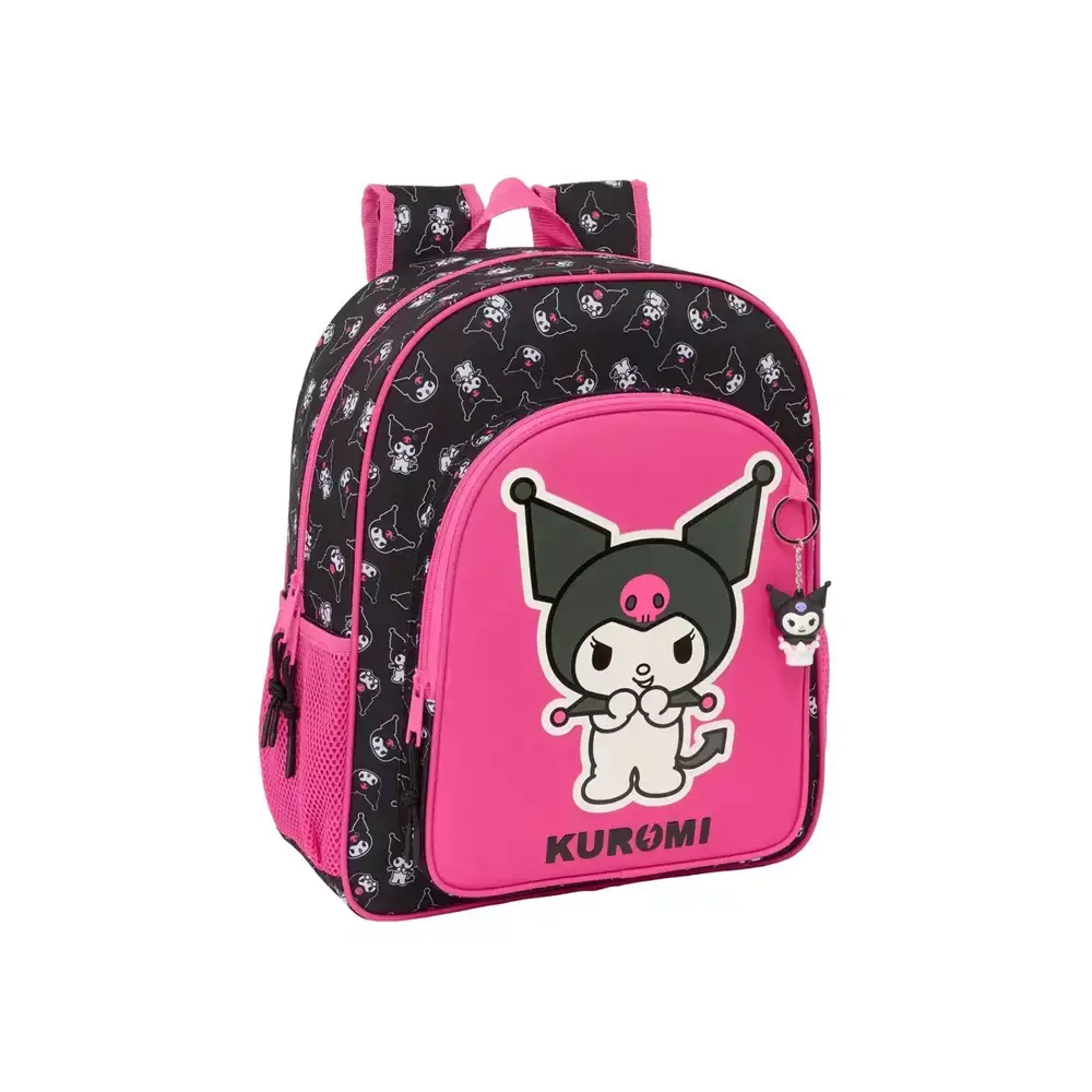 Mochila Escolar Kuromi 38 cm Adaptable a Carro