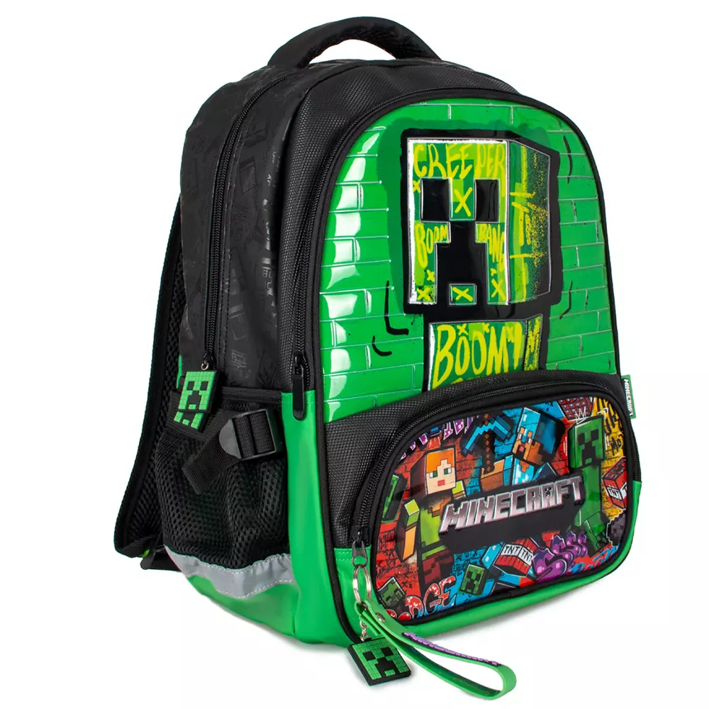Mochila Minecraft 42 cm escolar con bolsillo frontal - Image 4