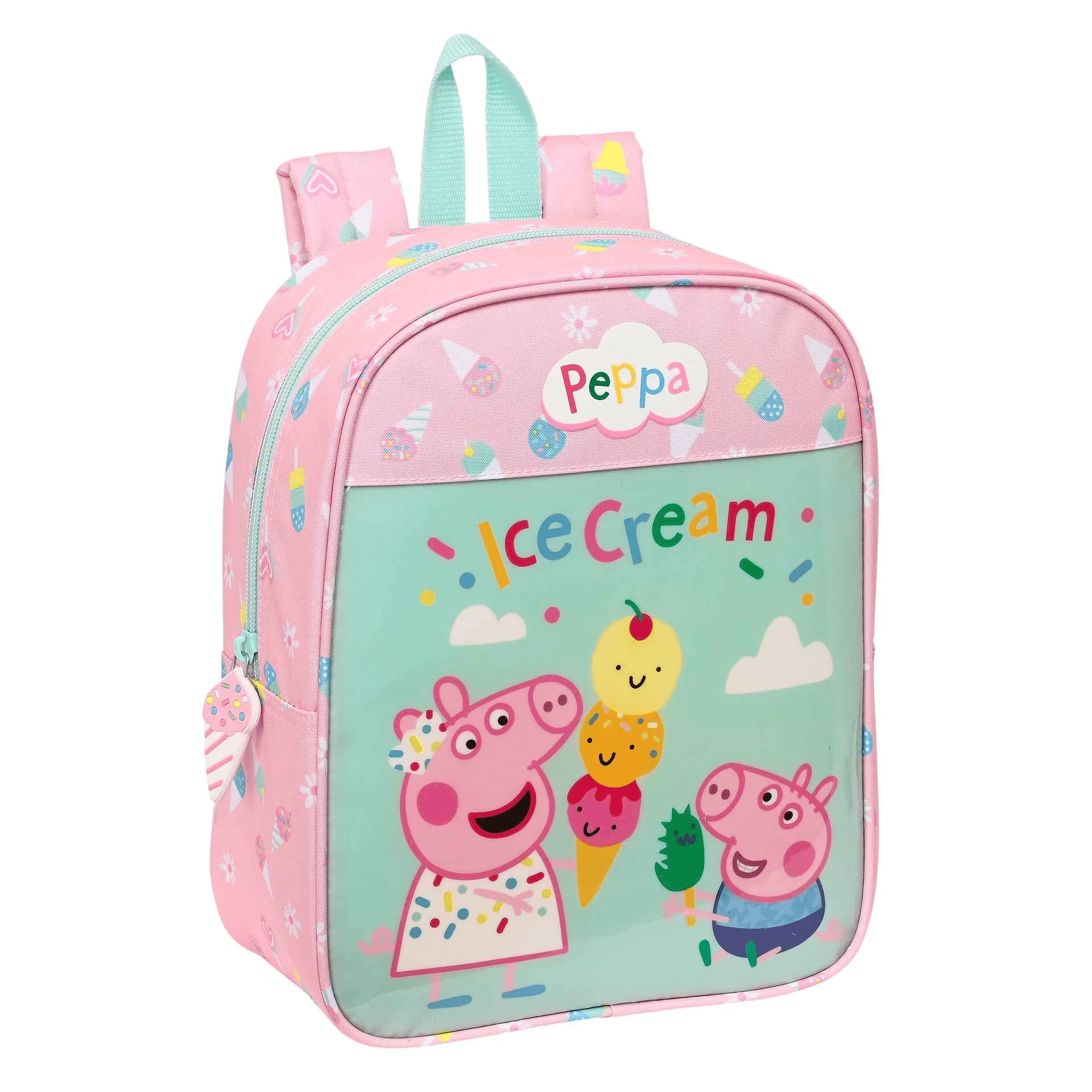 Mochilita Peppa Pig Ice Cream de 27 cm - Perfecta para Guardería