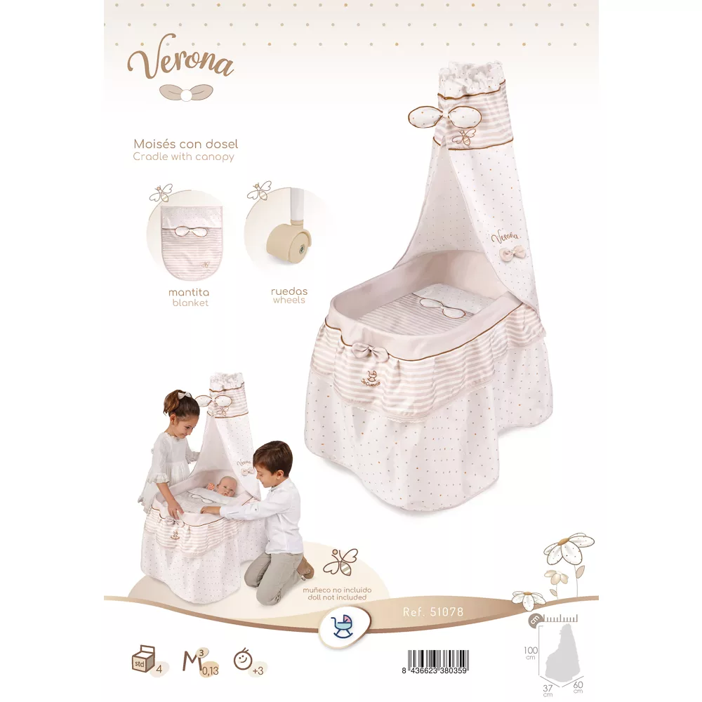 Moisés Para Muñecas De Hasta 60 Cm De Cuevas Toys - Image 6