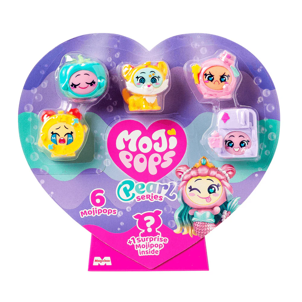 Mojipops Pearl Pack de 6 figuras coleccionables (1 perlada sorpresa)