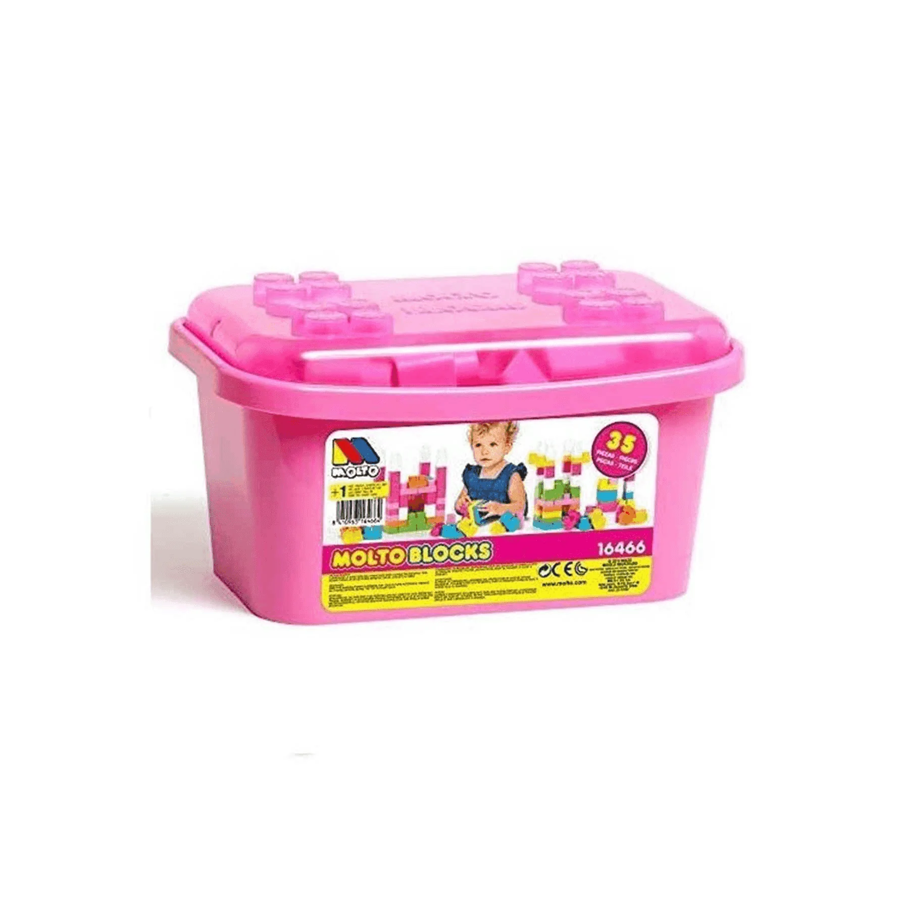 Molto Cubeta 35 Piezas Rosa | Juguete Infantil - Image 2