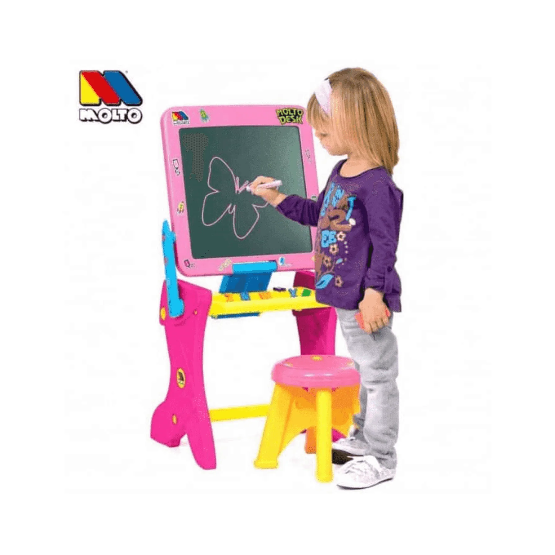 Molto Design Estudio Pizarra y Pupitre Rosa