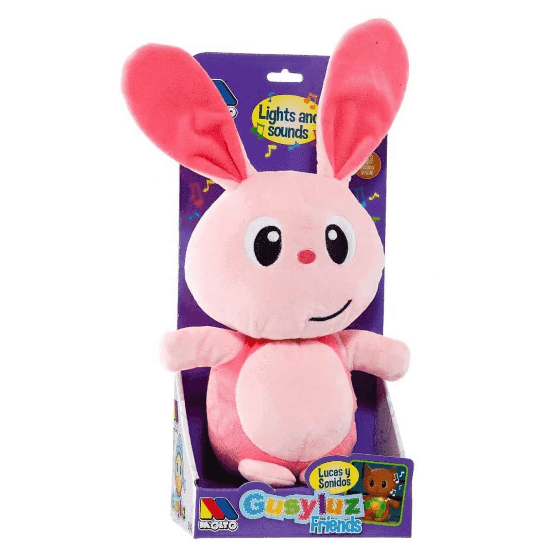 Molto Gusy Luz Peluche Conejo Rosa - Image 3