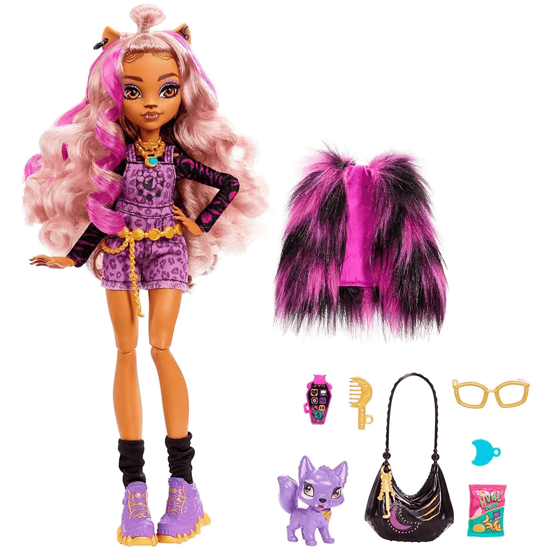 Monster High Clawdeen Wolf Muñeca articulada con mascota y accesorios de moda - Image 2