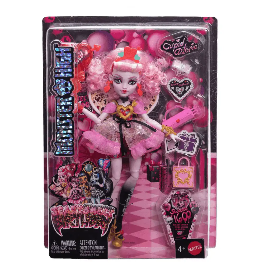 Monster High Cumplespantos Cupid Asteria – Muñeca de fiesta con alas y accesorios románticos - Image 2