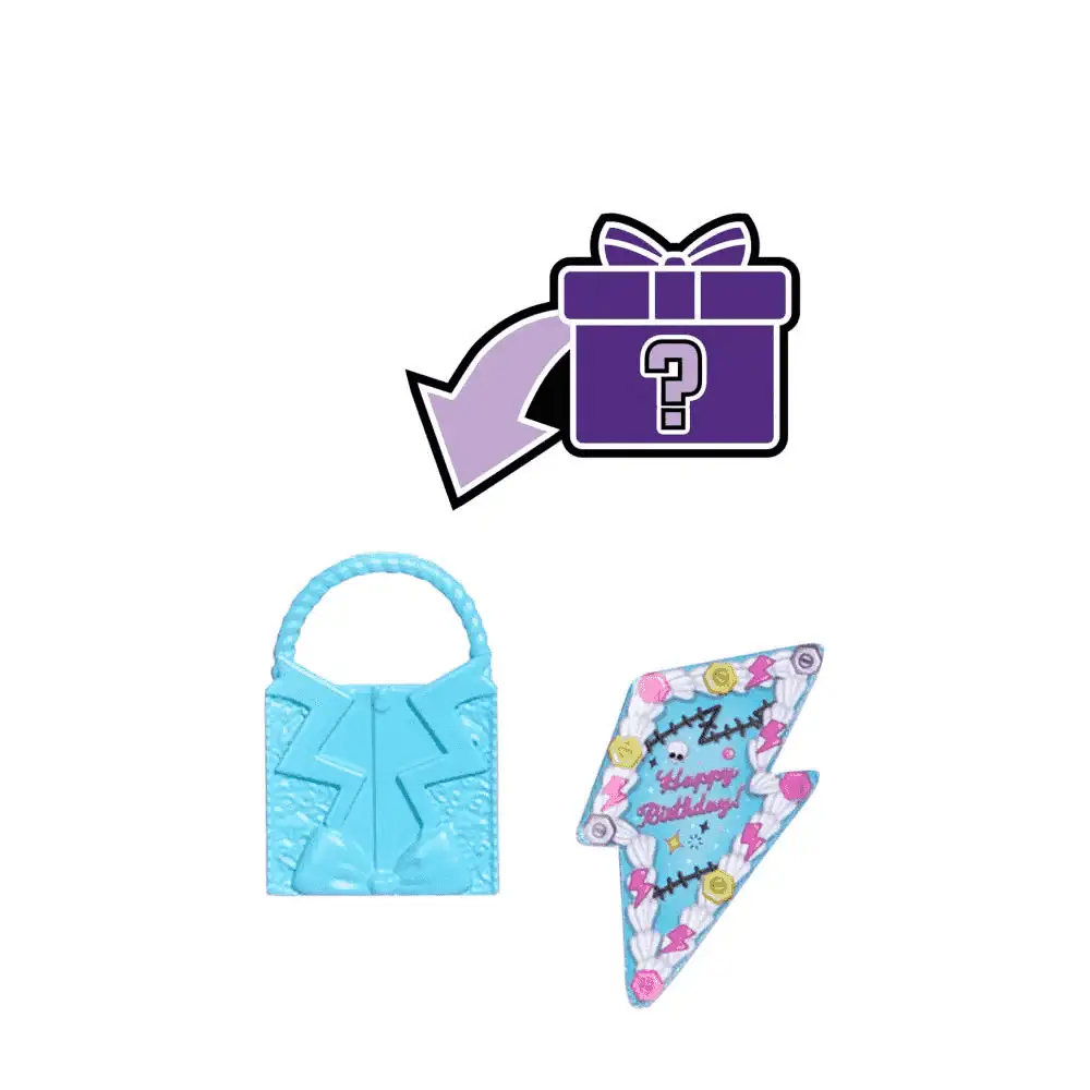 Monster High Cumplespantos Frankie Stein – Muñeca de fiesta con look electrizante - Image 5