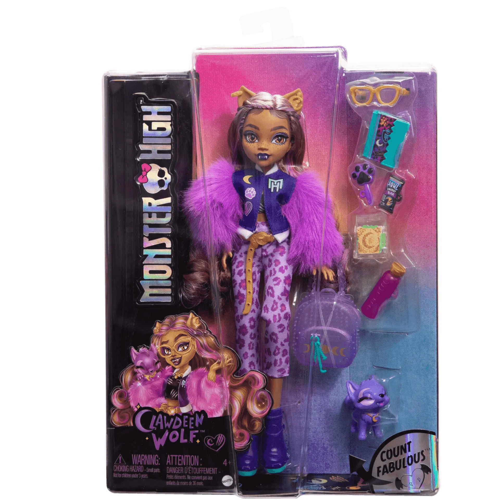 Monster High Muñeca Articulada Clawdeen Wolf Fabulosa con Mascota Crescent y Accesorios - Image 6