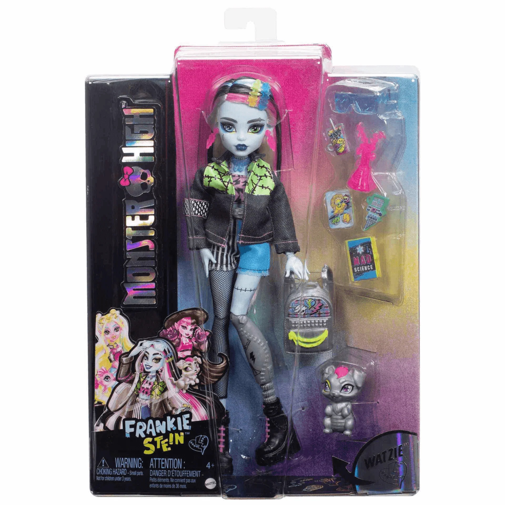 Monster High Muñeca Frankie Stein con Mascota Watzie y Accesorios - Image 6
