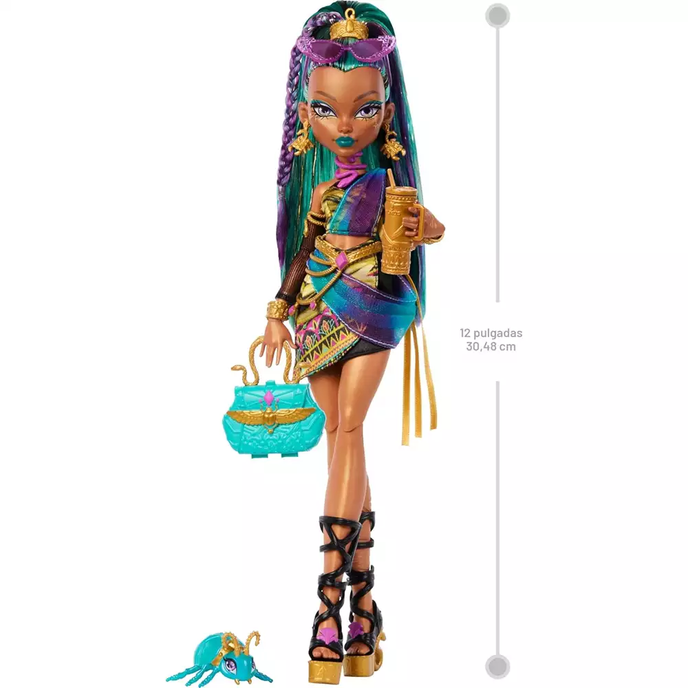 Monster High Nefera De Nile – Muñeca con mascota Lavish y 7 accesorios - Image 5