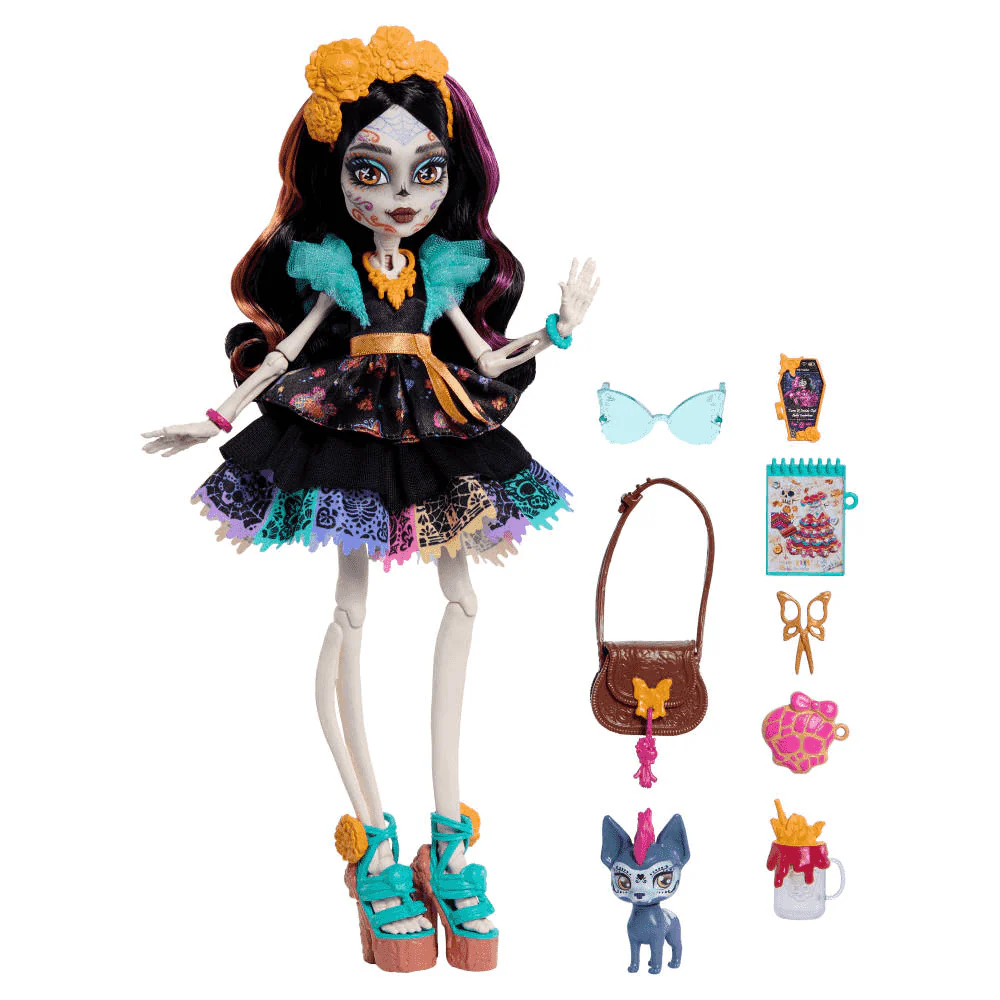 Monster High Skelita Calaveras Muñeca con Mascota y Accesorios - Image 5