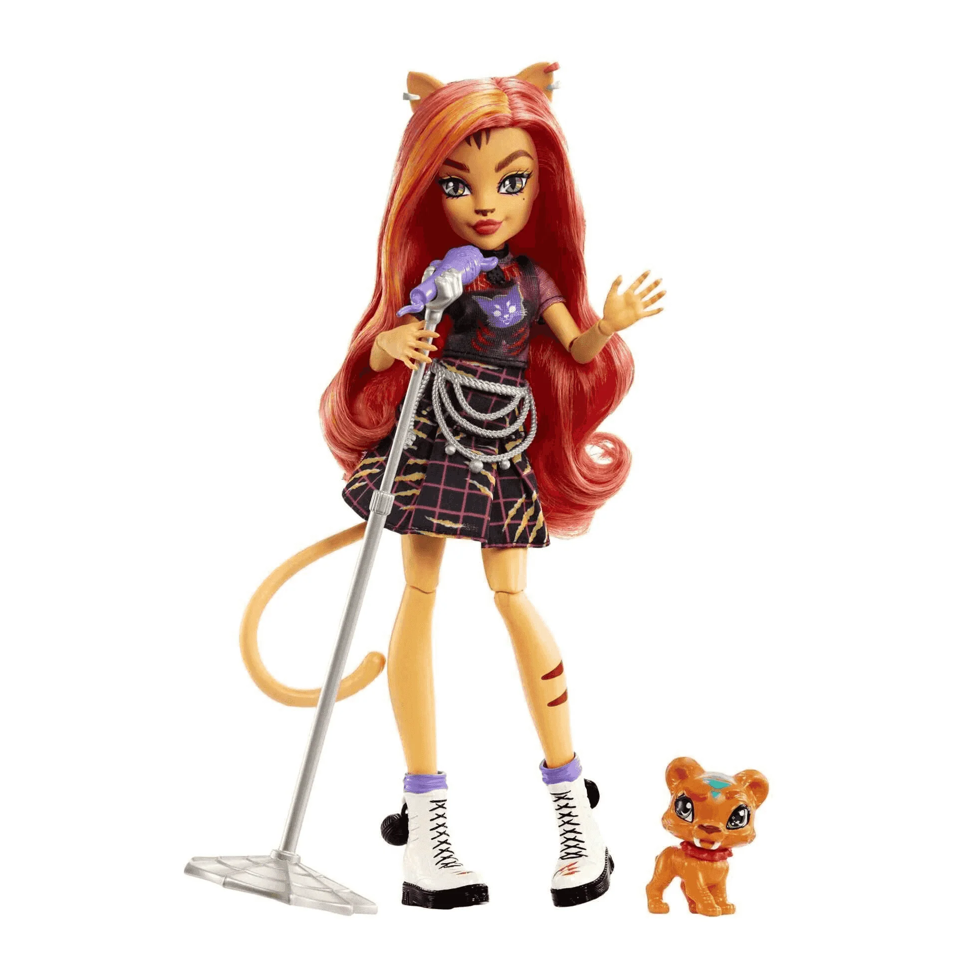 Monster High Toralei Stripe Muñeca articulada con mascota, micrófono y accesorios de moda, juguete + - Image 6