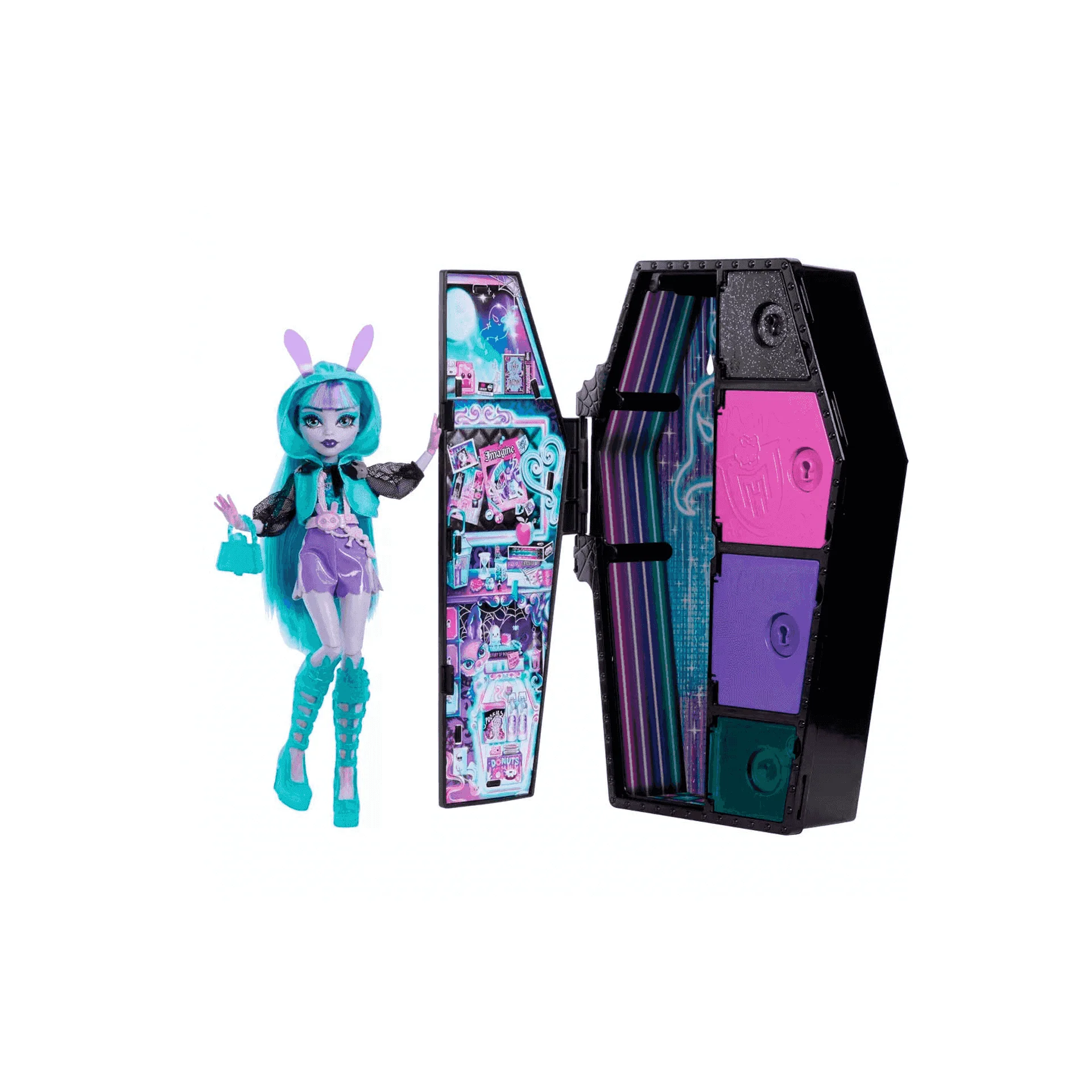Monster High Twyla  Muñeca de moda Skulltimate Secrets Neon Frights - Image 3