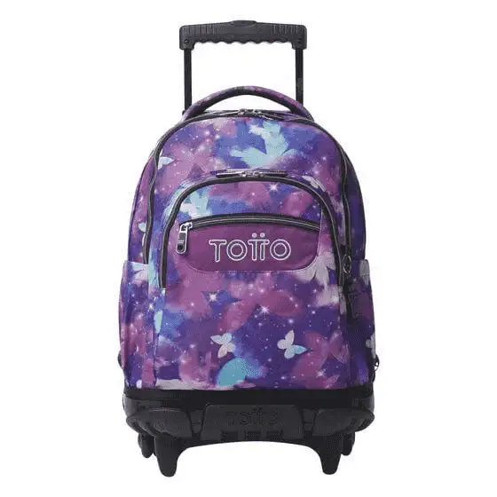 Morral Totto Rue Bomper Renglones Glitter – ruedas, brillo y eco