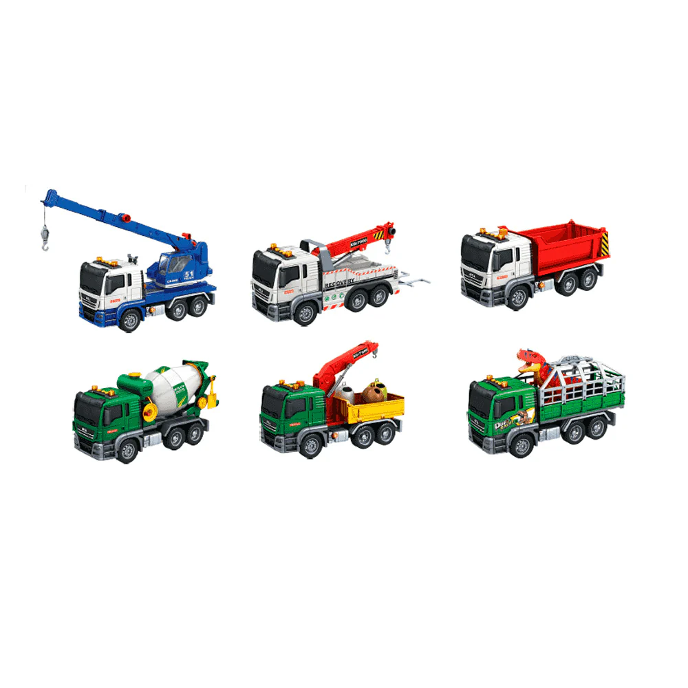 Motor Planet Camión Transporte – Vehículo de fricción con luces y sonidos (3+)