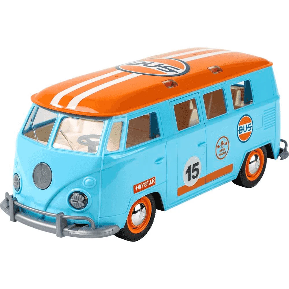 Motor Planet Camper – Furgoneta retro de fricción con puertas abatibles (Modelos surtidos, 3+) - Image 2