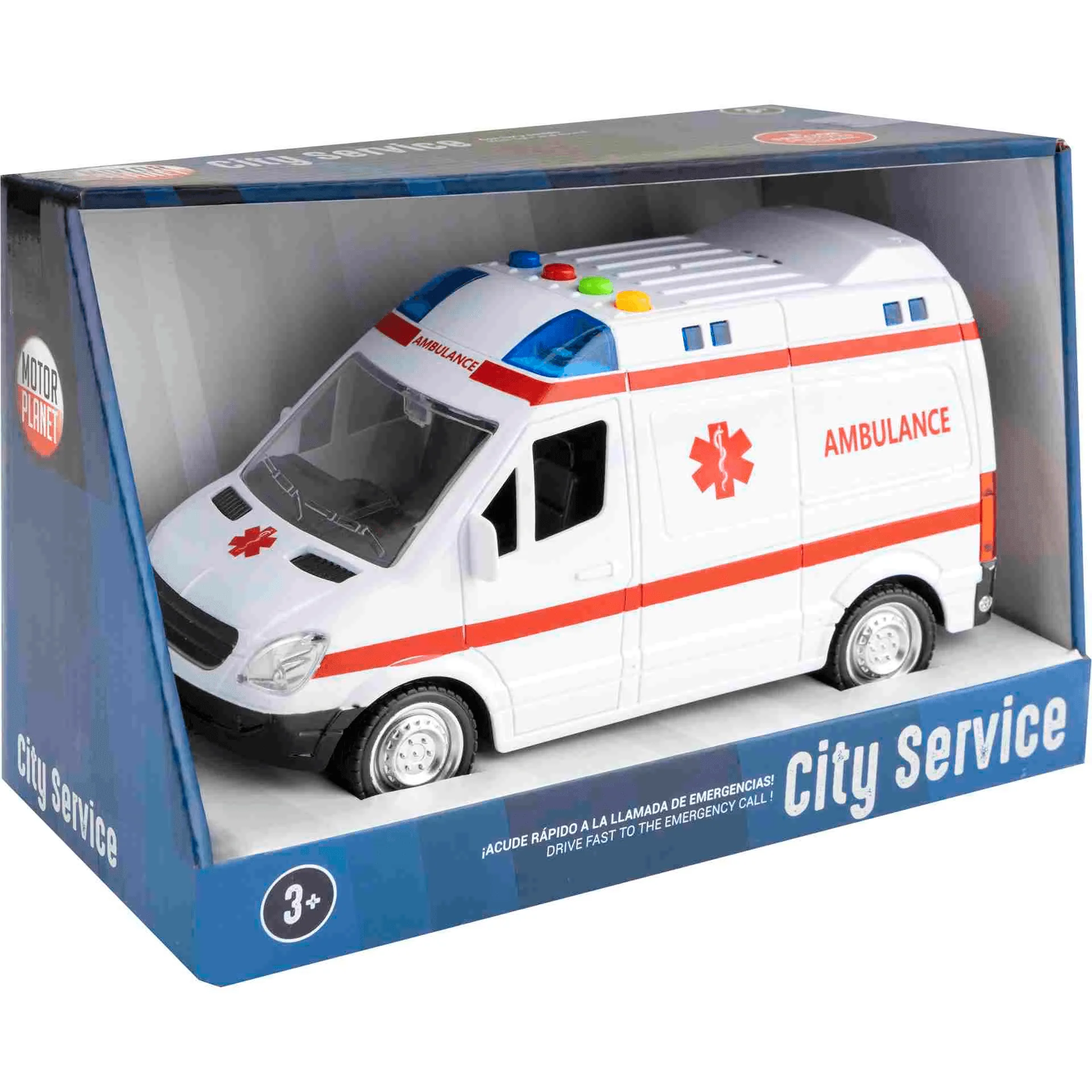 Motor Planet Vehículo Ambulancia Luz y Sonido E1:20