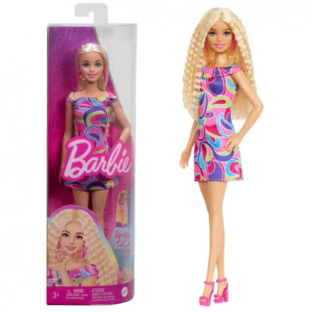 Muñeca Barbie Fashionista con cabello rubio ondulado “Totally Hair”