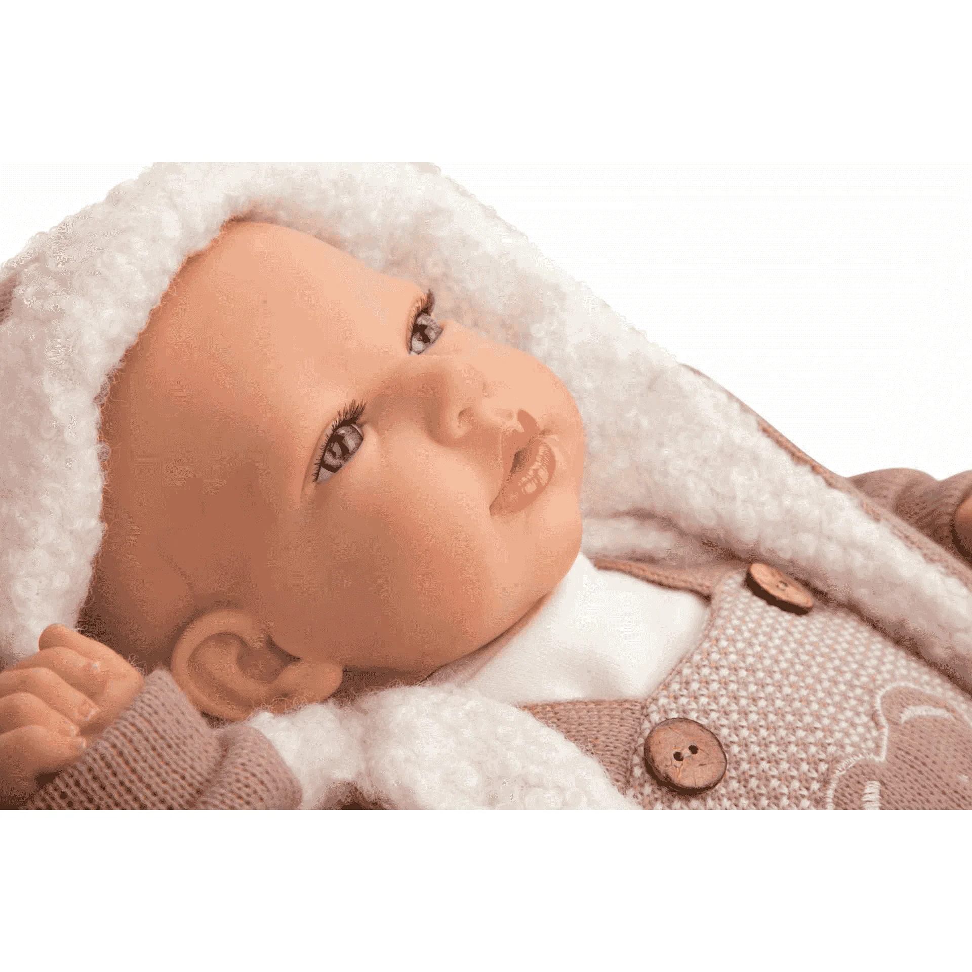 Muñeca Bebé Reborn Gadea rosa con manta - Image 2