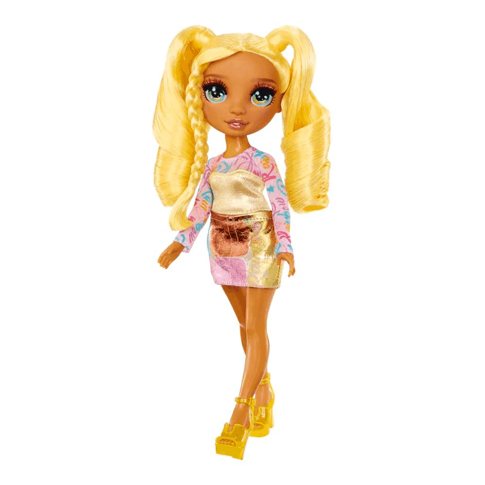 Muñeca Rainbow High My Fashion Style Sunny con Bolso y Look Amarillo (28 cm)