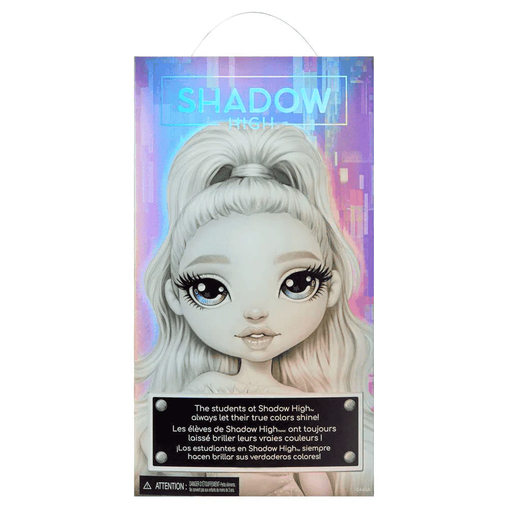 Muñeca Rainbow High Shadow High Natasha Zima 28 cm blanca con bolso elegante - Image 2