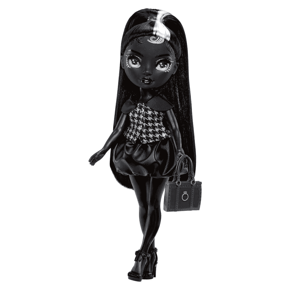Muñeca Rainbow High Shadow High Shanelle Onyx 28 cm negra con bolso elegante