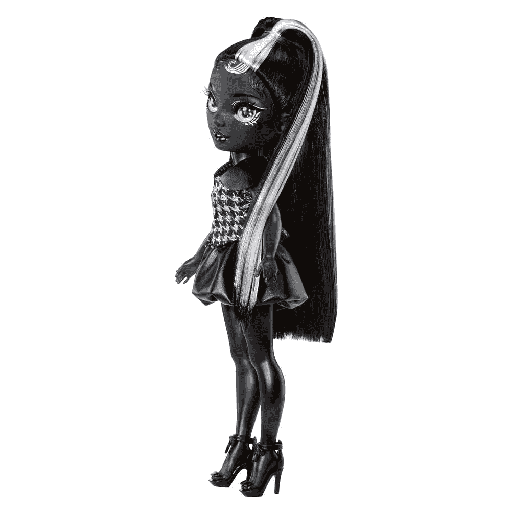 Muñeca Rainbow High Shadow High Shanelle Onyx 28 cm negra con bolso elegante - Image 2