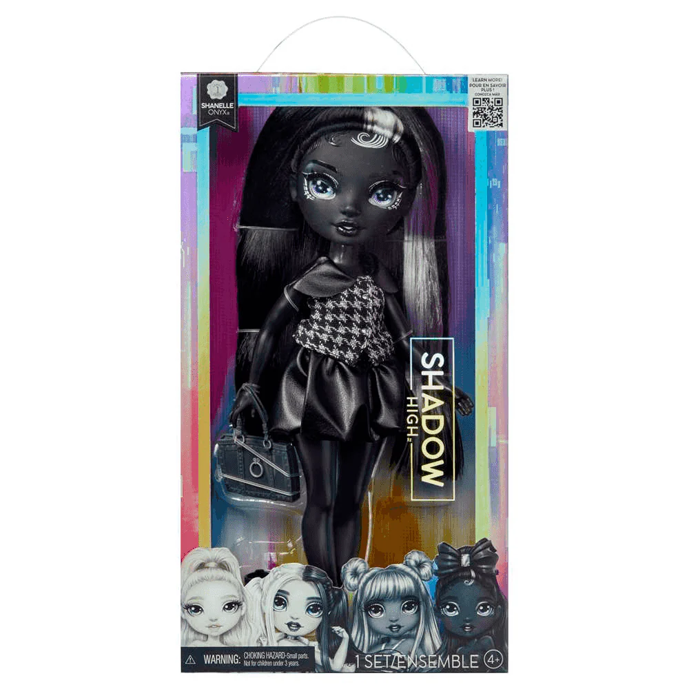 Muñeca Rainbow High Shadow High Shanelle Onyx 28 cm negra con bolso elegante - Image 6