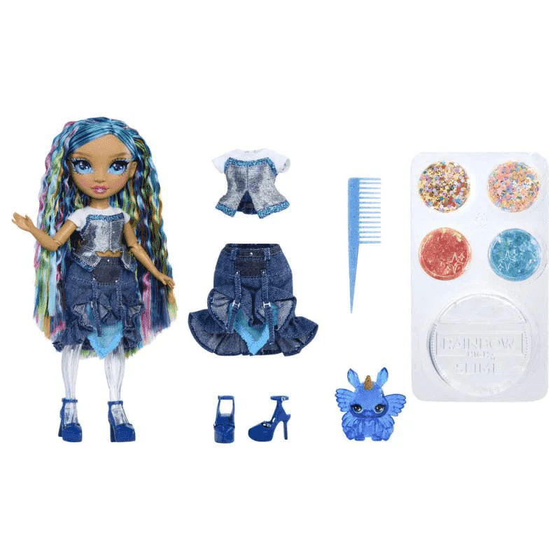 Muñeca Rainbow Shimmers con Slime – Skyler - Image 3