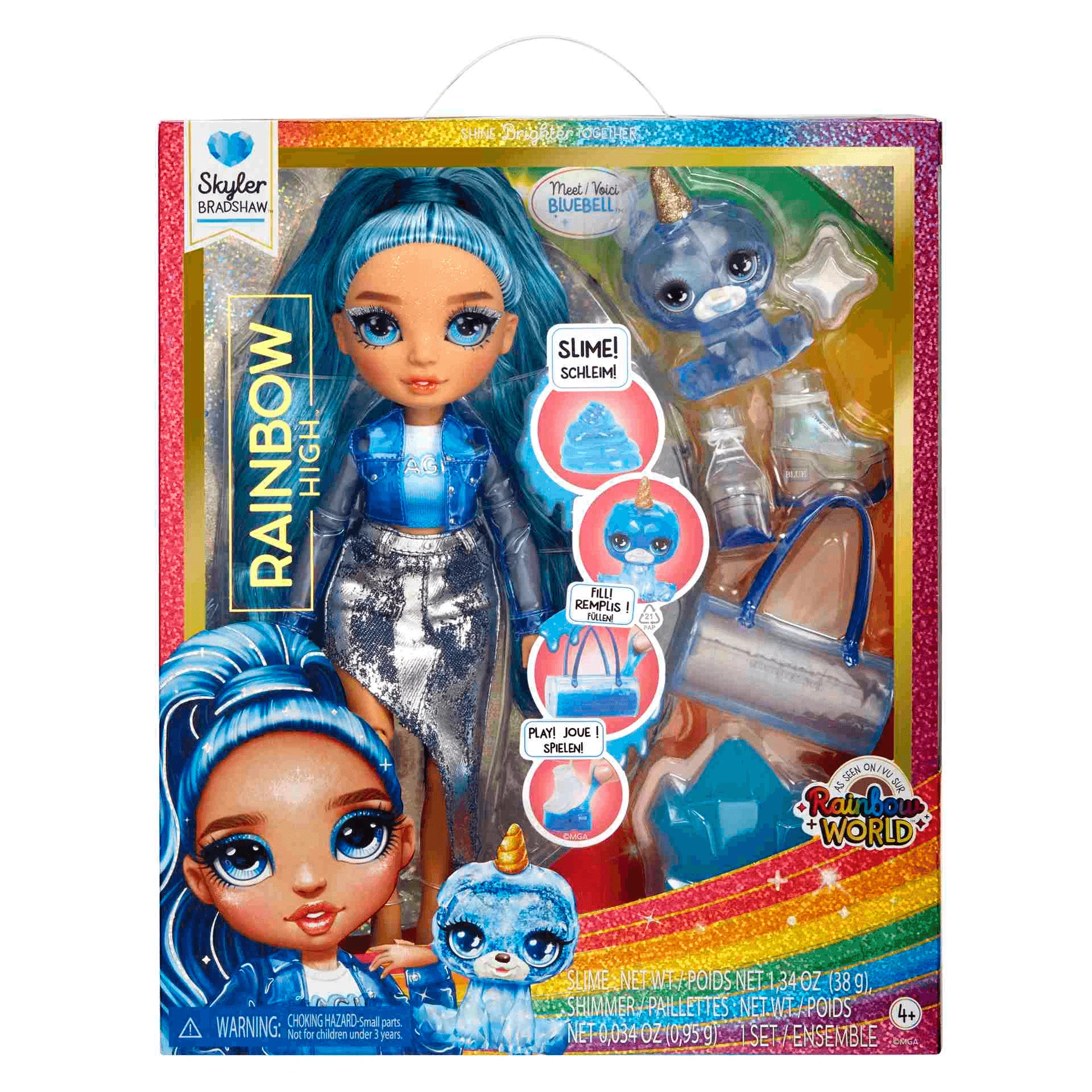 Muñeca Rainbow World Skyler Blue