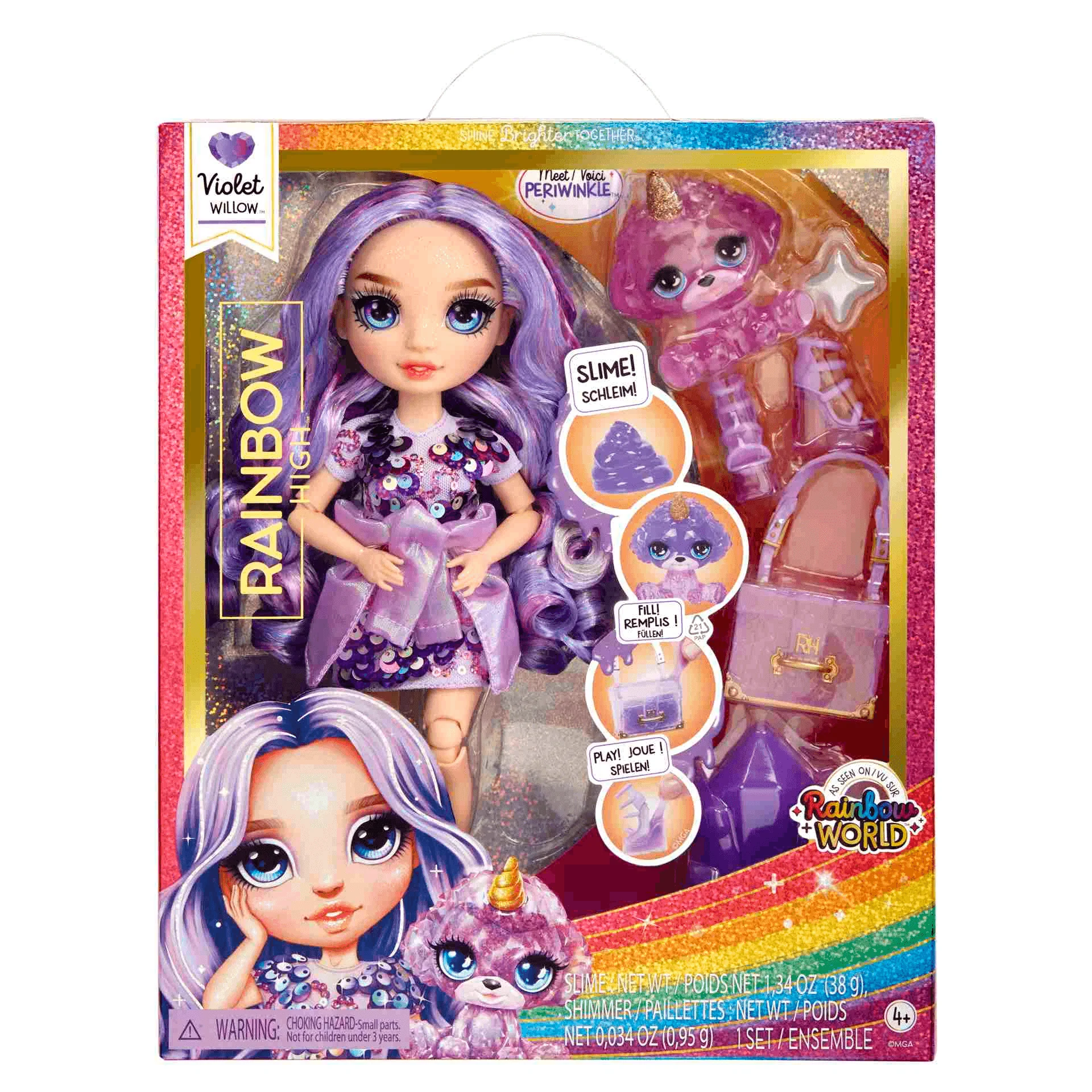 Muñeca Rainbow World Violet Purple