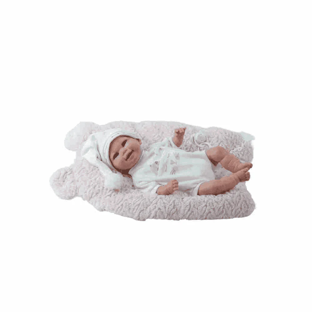 Muñeca Reborn Arias 35 cm Mar Rosa con cojín