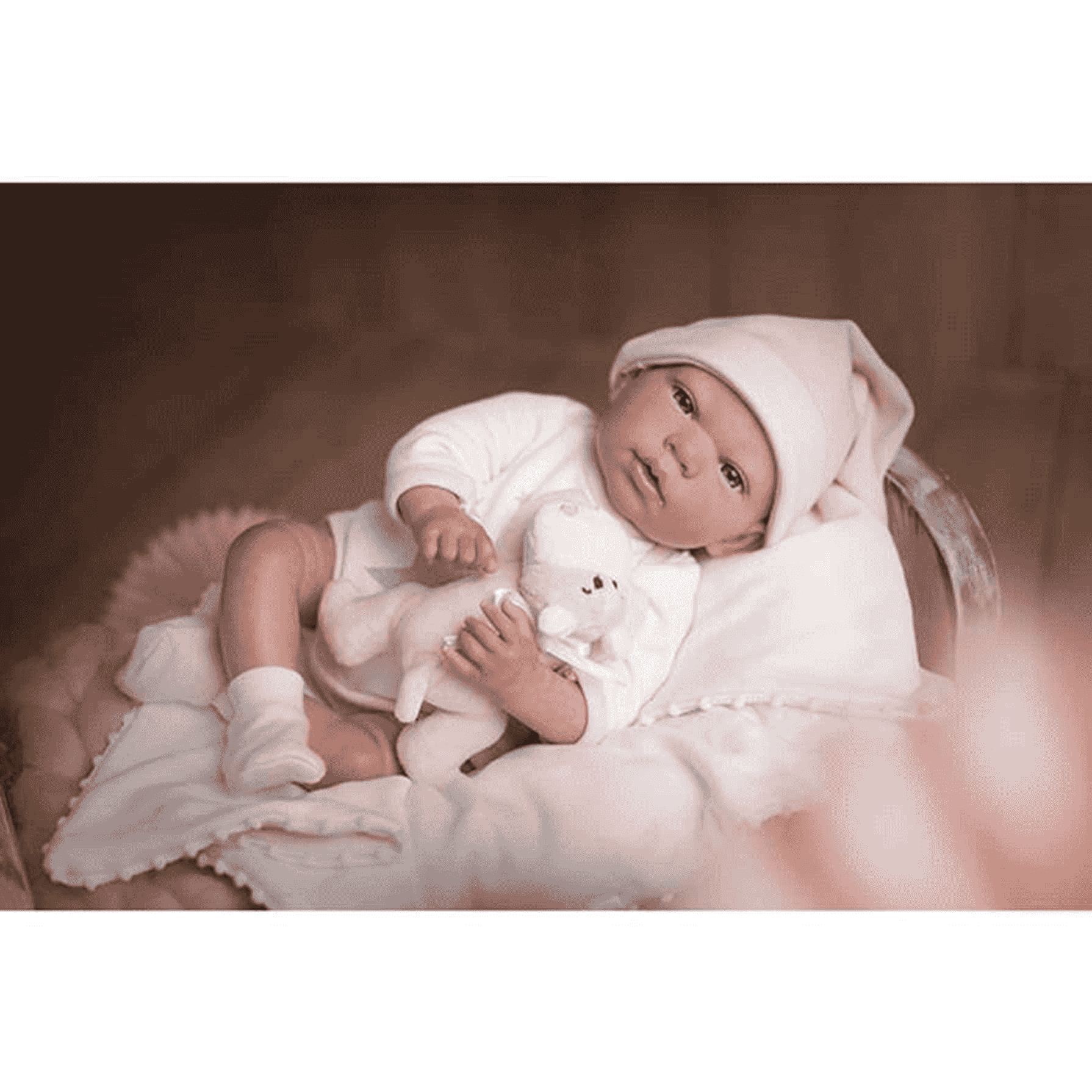 Muñeca Reborn Arias Gala con Manta Peluche